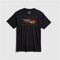 Sitka M's Icon Tee Black Orange Sitka Tops