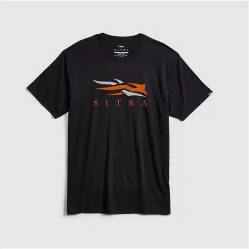 Sitka M's Icon Tee Black Orange