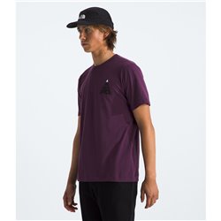 North Face M s/s Brand Proud Tee Black currant purple THE NORTH FACE Tops