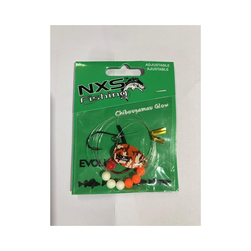 NXS EvoluX walleye Harness Chibougamau Glow NXS Spoons