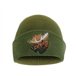 Tuque w/Moose Green  Clothing