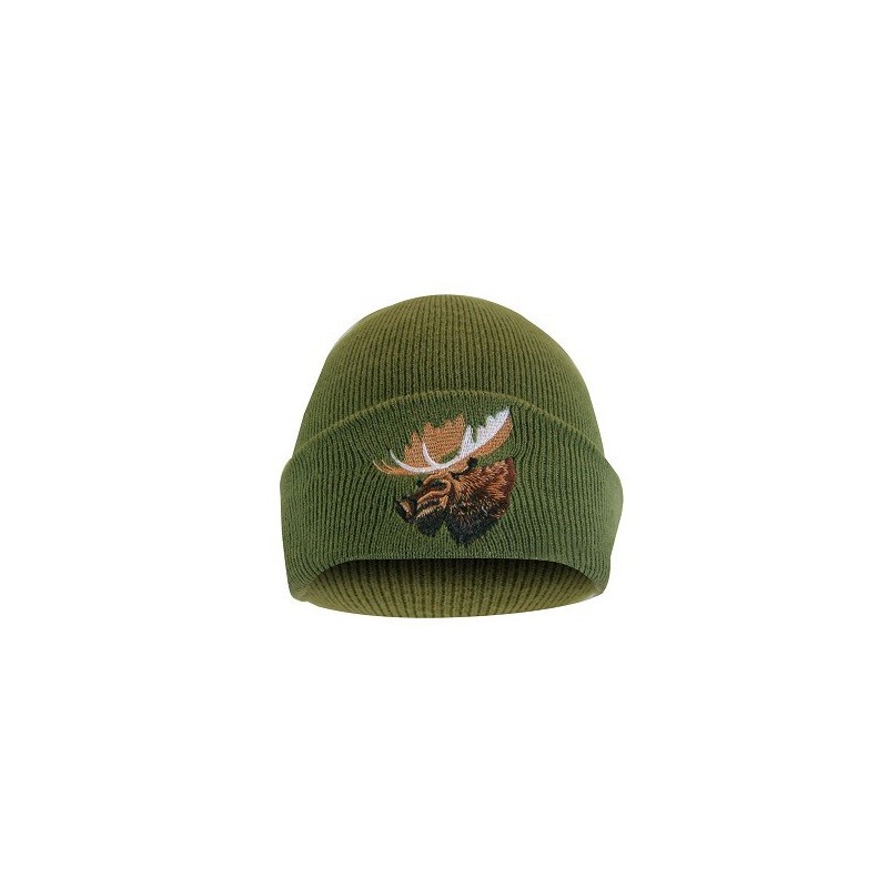 Tuque w/Moose Green  Clothing