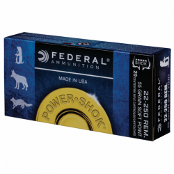 Federal 22-250 Rem 55gr S.P. 20/boite Federal ( American Eagle) Federal