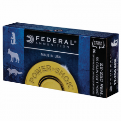 Federal 22-250 Rem 55gr S.P. 20/box Federal ( American Eagle) Federal