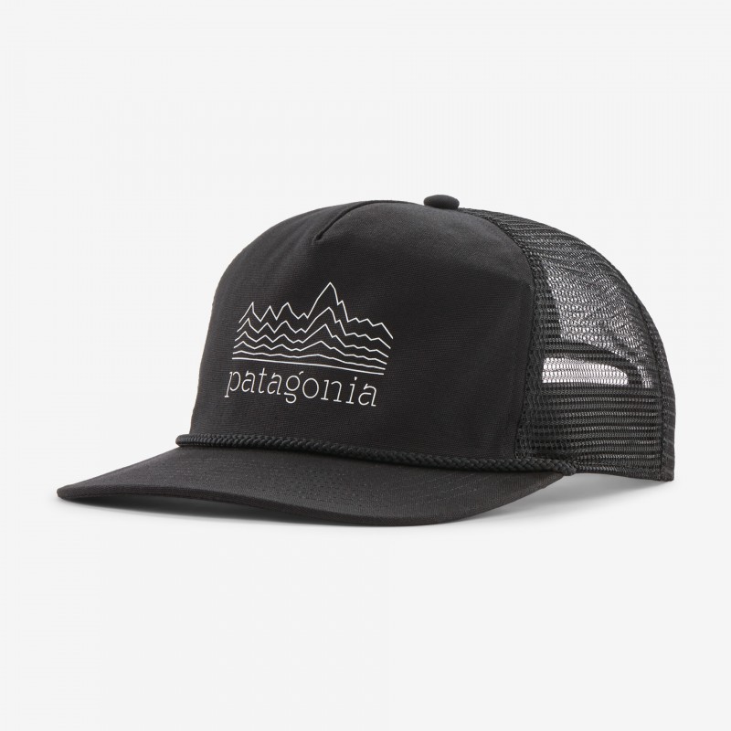 Patagonia Airfarer Cap Strata Stencil Black Patagonia Clothing