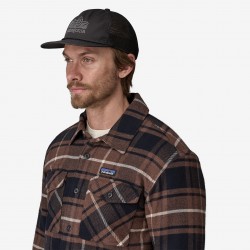 Patagonia Airfarer Cap Strata Stencil Black Patagonia Clothing