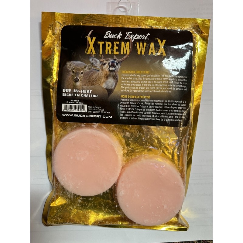 Buck X-Term Wax Biche en chaleur 2pc Buck Expert Leurres & odeurs de chasse