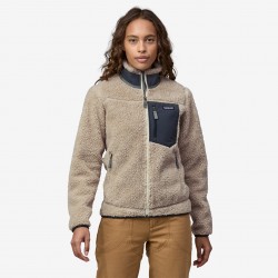 Patagonia Femme Classic Retro-X Manteau Natural/Smolder Bleu Patagonia Vêtements