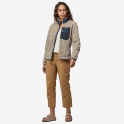 Patagonia Femme Classic Retro-X Manteau Natural/Smolder Bleu Patagonia Vêtements