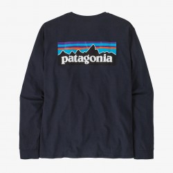 Patagonia Men's l/s p-6 logo respons-tee black Patagonia Patagonia