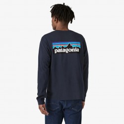 Patagonia Men's l/s p-6 logo respons-tee black Patagonia Patagonia