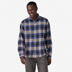 Patagonia Homme L/S LW Fjord Flannel Chandail Endless Bleu Patagonia Magasiner tout