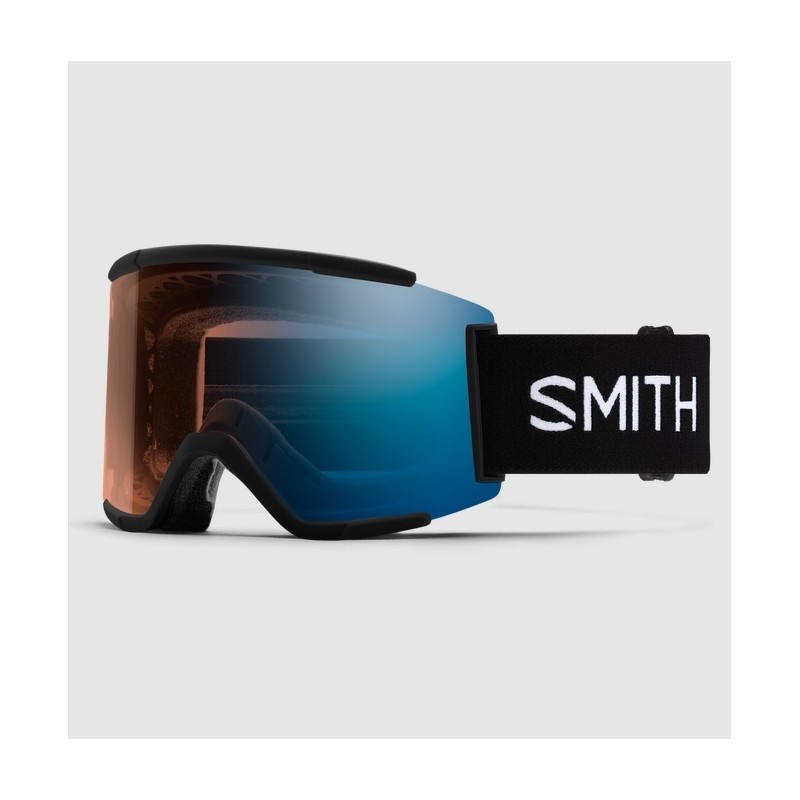 Smith Squad XL Black Chromapop Blue Mirroir Smith Lunettes de ski alpin