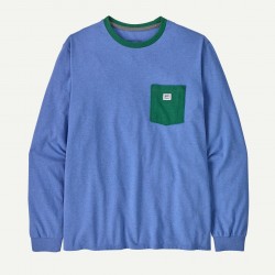 Patagonia Shop Sticker Pocket Resp Tee Blue Patagonia Vêtements