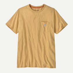 Patagonia Shop Sticker Pocket Resp Tee Beeswax Tan Patagonia Clothing