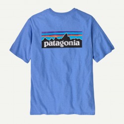 Patagonia Men's P-6 logo responsibili Tee Abundant Blue Patagonia Tops