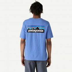 Patagonia Men's P-6 logo responsibili Tee Abundant Blue - Patagonia - sporteque.ca