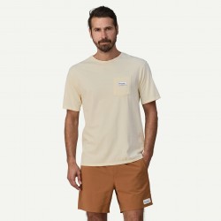 Patagonia Men's Water People Organic Pocket Tee Natural Patagonia Clothing