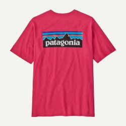 Patagonia Men's P-6 Logo Reponsabili-Tee Luminous Pink Patagonia Men's