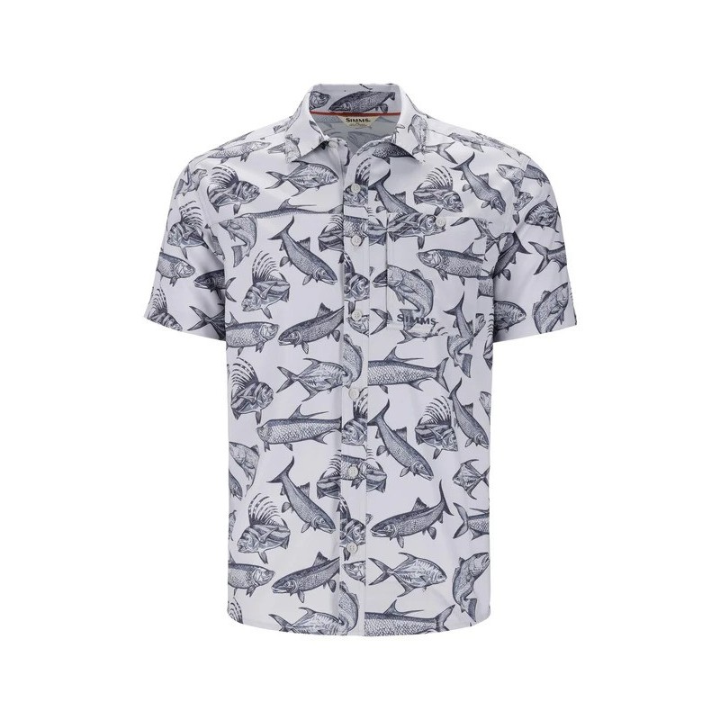 Simms Challenger SS Shirt Saltwater Sterling Pour Homme - Simms - sporteque.ca