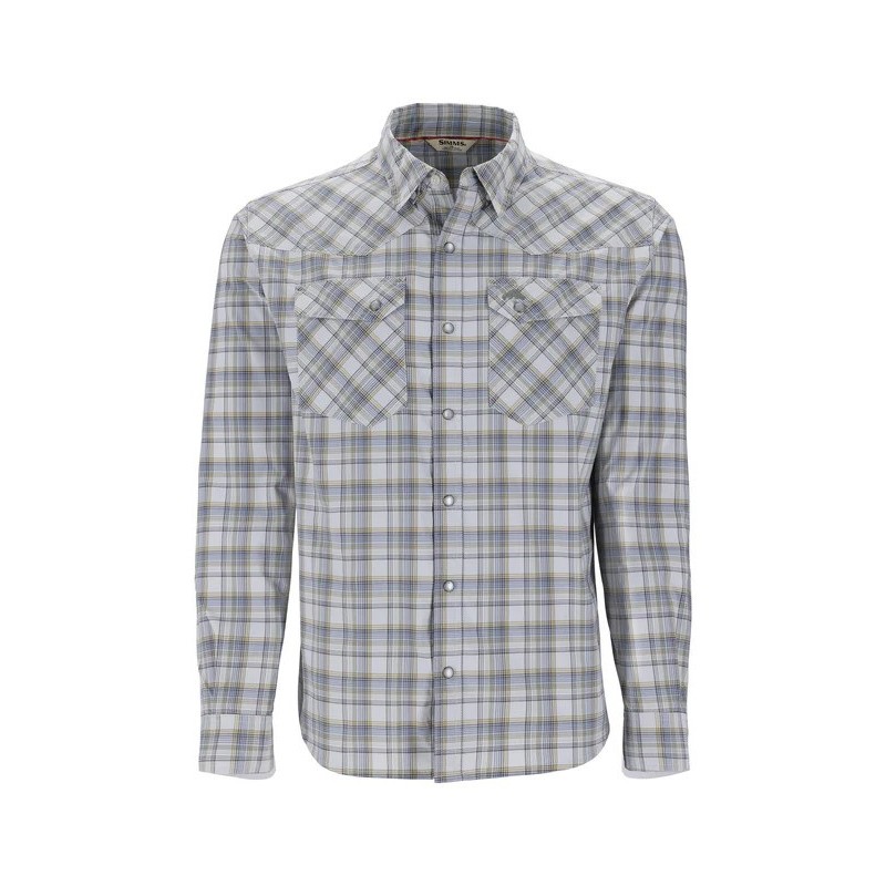 Simms Brackett Ls Shirt Sterling Pour Homme - Simms - sporteque.ca