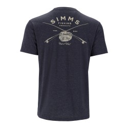 Simms Classic Tackle T-Shirt Navy Heather Pour Homme - Simms - sporteque.ca