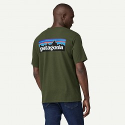 Patagonia Men's L/S P-6 logo Responsible-Tee Torrey Pine Green - Patagonia - sporteque.ca