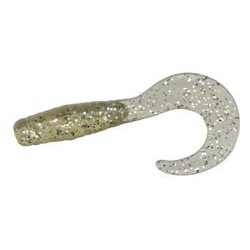 Jig A Jo curly Tail 3'' Clear Glitter  Jig & Soft Bait