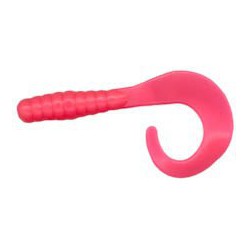 Jig A Jo curly Tail 3'' Fluo Pink  Jig & Soft Bait