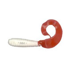 Jig A Jo curly Tail 4.5'' Red White  Jig & Soft Bait