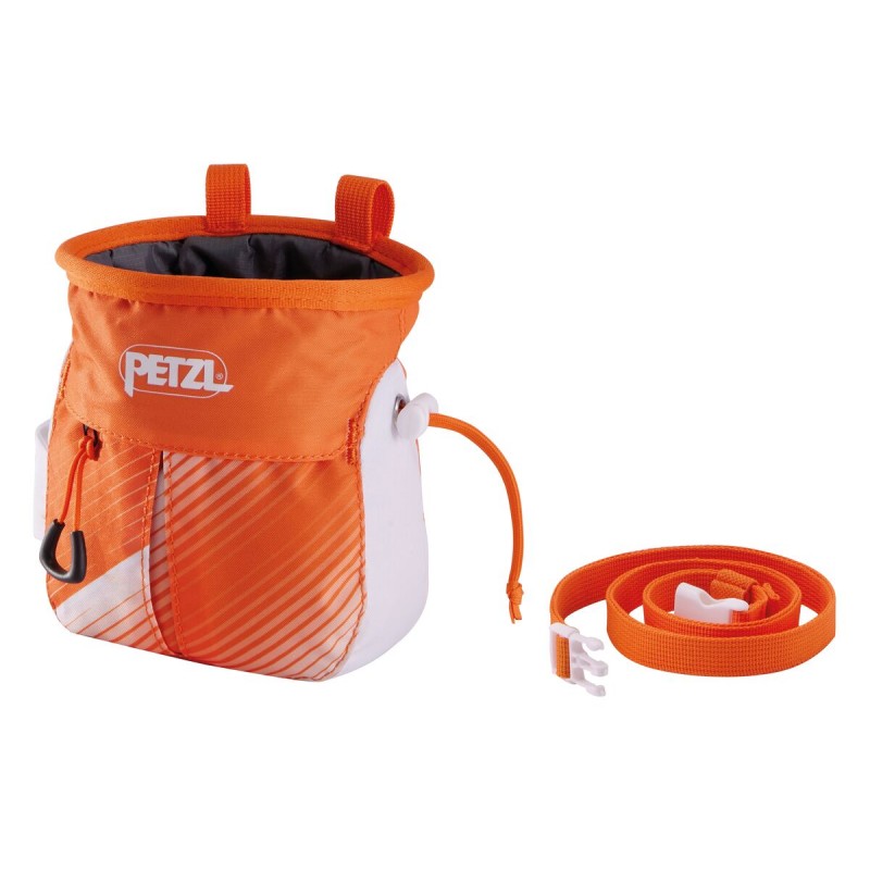 Petzl Chalk Bag Sakapoche Orange/Blanc - Petzl - sporteque.ca