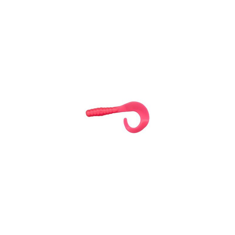 Jig A Jo curly Tail 4'' Fluo Pink  Jig & Soft Bait