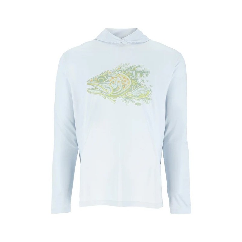 Simms Men's Tech Hoody - Artist Series Bimini Trout Head - Simms - sporteque.ca