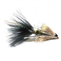 Bow River Bugger Cone head Blk/Natural  Flies Wolly Bugger