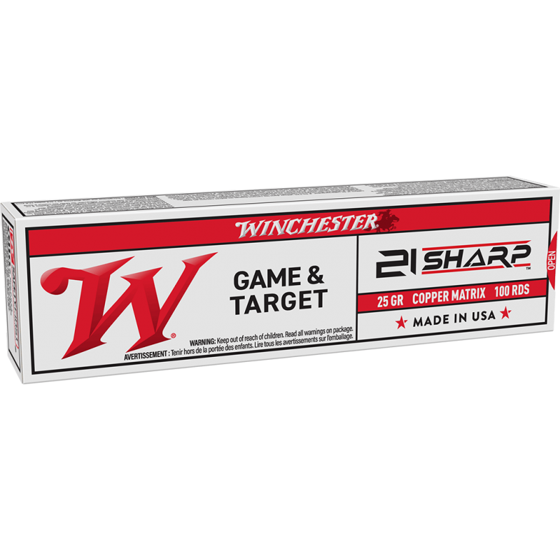 Winchester Game & Target 21 Sharp 25 Gr Copper matrix - Winchester Ammunition - sporteque.ca