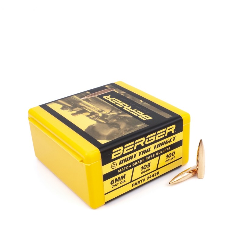 Berger Match Target .243 105 gr 500 Units - Berger - sporteque.ca