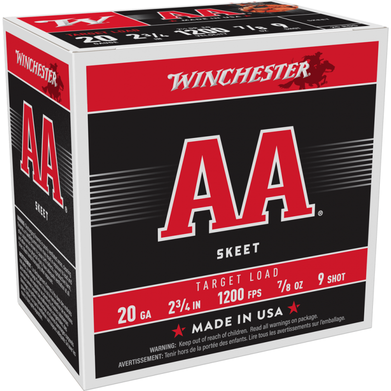 Winchester AA 20 Ga 7/8 oz 9 - Winchester Ammunition - sporteque.ca