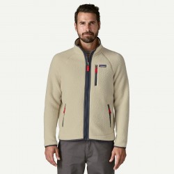 Patagonia Retro Pile Jacket Pelican w/Smolder Blue Hommes - Patagonia - sporteque.ca