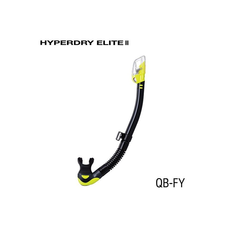 Tusa Hyperdry Elite II Snorkel Black/Flash Yellow - Tusa - sporteque.ca