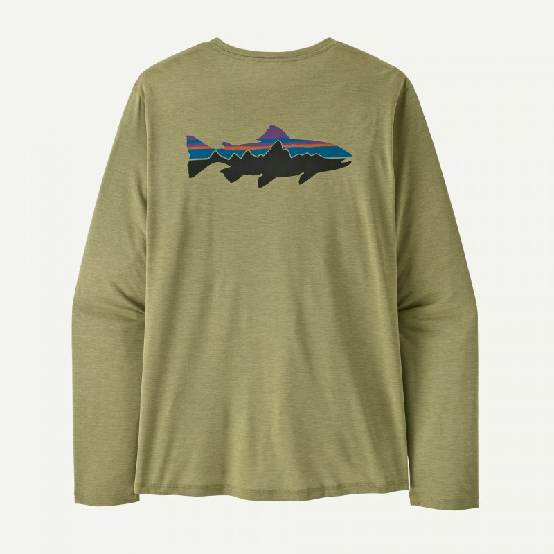 Patagonia Capilene Frais au quotidien T-shirt à manches longues pour homme Fitz Roy Trout gommier Vert - Patagonia - sportequ...