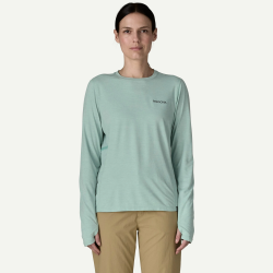 Patagonia T-shirt thermique Capilene Cool Sun à manches longues pour femme - Bleu thermique - Patagonia - sporteque.ca