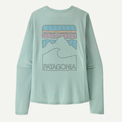 Patagonia T-shirt thermique Capilene Cool Sun à manches longues pour femme - Bleu thermique - Patagonia - sporteque.ca