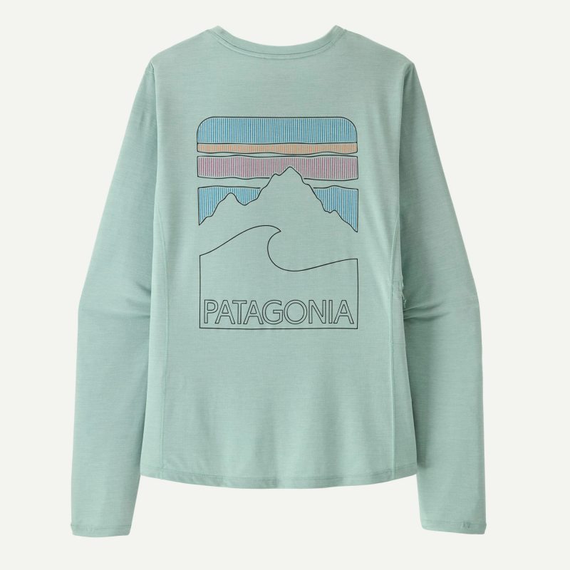 Patagonia T-shirt thermique Capilene Cool Sun à manches longues pour femme - Bleu thermique - Patagonia - sporteque.ca