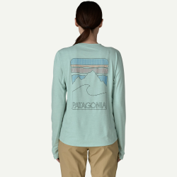 Patagonia T-shirt thermique Capilene Cool Sun à manches longues pour femme - Bleu thermique - Patagonia - sporteque.ca