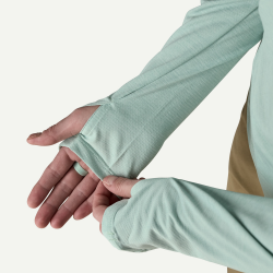 Patagonia T-shirt thermique Capilene Cool Sun à manches longues pour femme - Bleu thermique - Patagonia - sporteque.ca