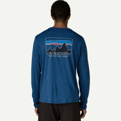 Patagonia T-shirt quotidien Capilene à manches longues pour homme - clément bleu - Patagonia - sporteque.ca