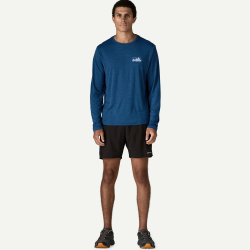 Patagonia T-shirt quotidien Capilene à manches longues pour homme - clément bleu - Patagonia - sporteque.ca
