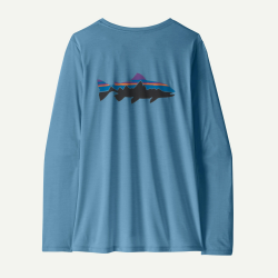 Patagonia T-shirt quotidien Capilene à manches longues pour femme - Bleu rivage - Patagonia - sporteque.ca