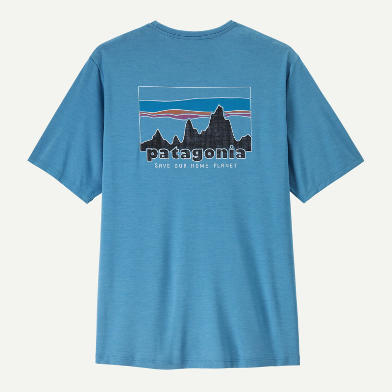 Patagonia T-shirt quotidien Capilene pour homme - bleu rivage - Patagonia - sporteque.ca