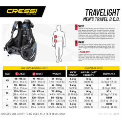 Cressi Travelight Man BCD Vest Blue - Cressi - sporteque.ca